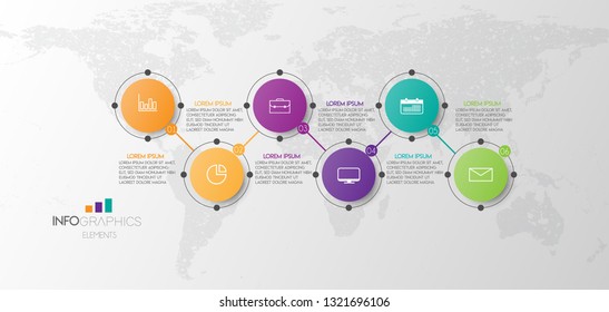 vector illustration Infographic design template with icons and 6 options or steps. Can be used for process, presentations, layout, banner,info graph. 