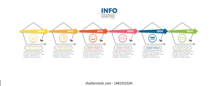 vector illustration Infographic design template with icons and 6 options or steps. Can be used for process, presentations, layout, banner,info graph.
