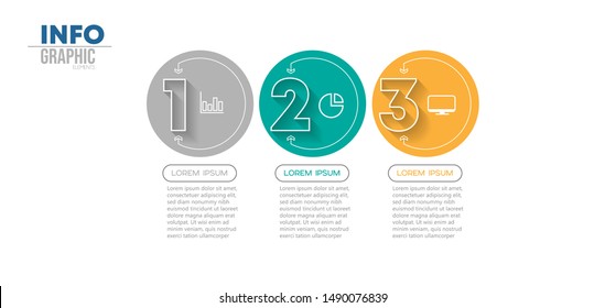 vector illustration Infographic design template with icons and 3 options or steps. Can be used for process, presentations, layout, banner,info graph.