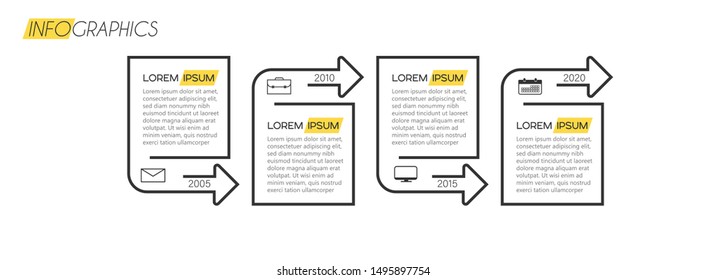 vector illustration Infographic design template with icons and 4 options or steps. Can be used for process, presentations, layout, banner,info graph.