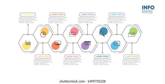 vector illustration Infographic design template with icons and 8 options or steps. Can be used for process, presentations, layout, banner,info graph.