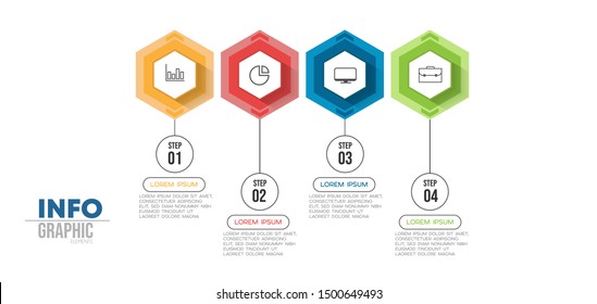 vector illustration Infographic design template with icons and 4 options or steps. Can be used for process, presentations, layout, banner,info graph.