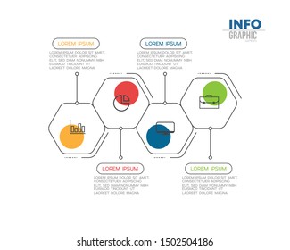 vector illustration Infographic design template with icons and 4 options or steps. Can be used for process, presentations, layout, banner,info graph.