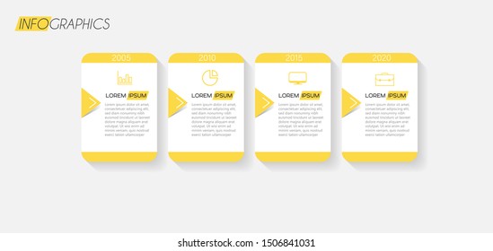 vector illustration Infographic design template with icons and 4 options or steps. Can be used for process, presentations, layout, banner,info graph.