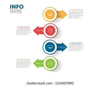 vector illustration Infographic design template with icons and 4 options or steps. Can be used for process, presentations, layout, banner,info graph.