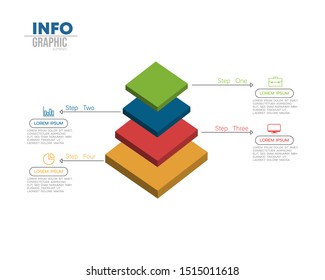 vector illustration Infographic design template with icons and 4 options or steps. Can be used for process, presentations, layout, banner,info graph.