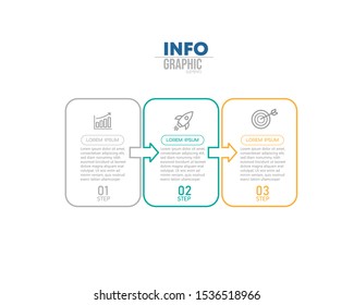 vector illustration Infographic design template with icons and 3 options or steps. Can be used for process, presentations, layout, banner,info graph.