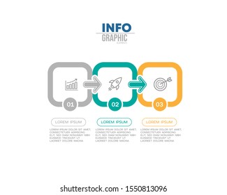 vector illustration Infographic design template with icons and 3 options or steps. Can be used for process, presentations, layout, banner,info graph.