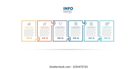 vector illustration Infographic design template with icons and 6 options or steps. Can be used for process, presentations, layout, banner,info graph.