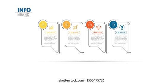 vector illustration Infographic design template with icons and 4 options or steps. Can be used for process, presentations, layout, banner,info graph.