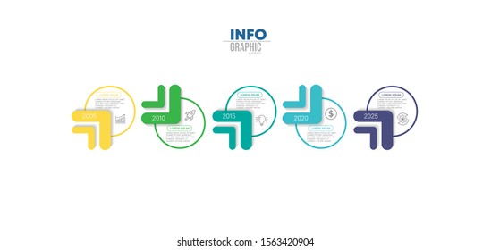 vector illustration Infographic design template with icons and 5 options or steps. Can be used for process, presentations, layout, banner,info graph.