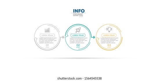 vector illustration Infographic design template with icons and 3 options or steps. Can be used for process, presentations, layout, banner,info graph.