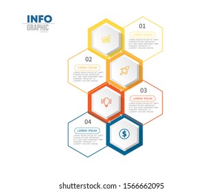vector illustration Infographic design template with icons and 4 options or steps. Can be used for process, presentations, layout, banner,info graph.