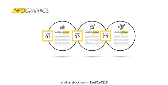 vector illustration Infographic design template with icons and 3 options or steps. Can be used for process, presentations, layout, banner,info graph.