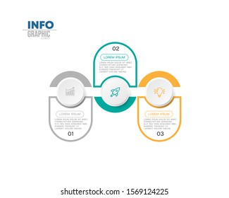 vector illustration Infographic design template with icons and 3 options or steps. Can be used for process, presentations, layout, banner,info graph.