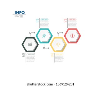 vector illustration Infographic design template with icons and 4 options or steps. Can be used for process, presentations, layout, banner,info graph.