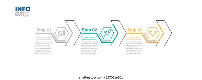 vector illustration Infographic design template with icons and 3 options or steps. Can be used for process, presentations, layout, banner,info graph.