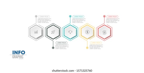 vector illustration Infographic design template with icons and 5 options or steps. Can be used for process, presentations, layout, banner,info graph.