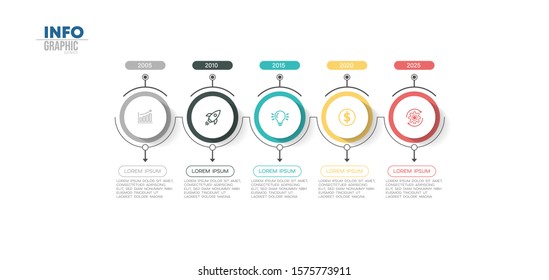 vector illustration Infographic design template with icons and 5 options or steps. Can be used for process, presentations, layout, banner,info graph.