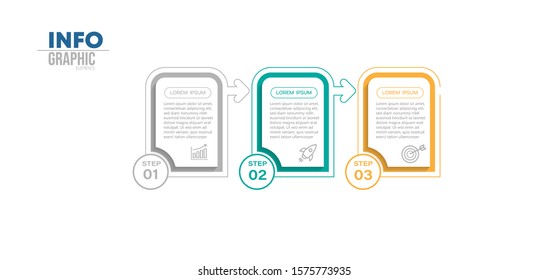vector illustration Infographic design template with icons and 3 options or steps. Can be used for process, presentations, layout, banner,info graph.