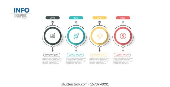 vector illustration Infographic design template with icons and 4 options or steps. Can be used for process, presentations, layout, banner,info graph.