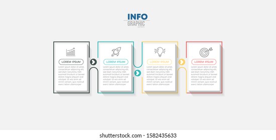 vector illustration Infographic design template with icons and 4 options or steps. Can be used for process, presentations, layout, banner,info graph.