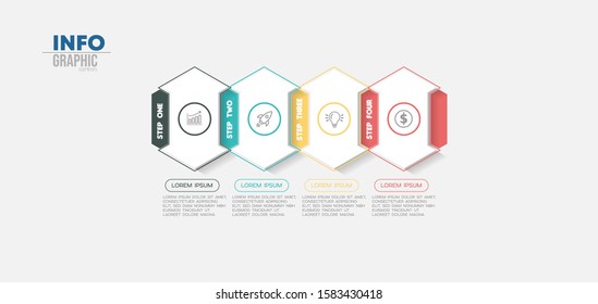 vector illustration Infographic design template with icons and 4 options or steps. Can be used for process, presentations, layout, banner,info graph.
