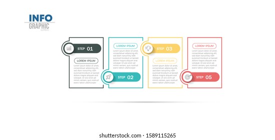 vector illustration Infographic design template with icons and 4 options or steps. Can be used for process, presentations, layout, banner,info graph.