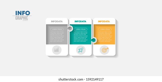 vector illustration Infographic design template with icons and 3 options or steps. Can be used for process, presentations, layout, banner,info graph.