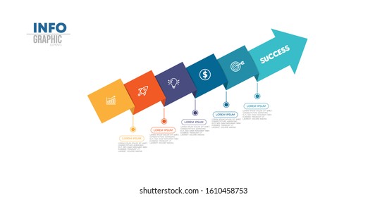 vector illustration Infographic design template with icons and 6 options or steps. Can be used for process, presentations, layout, banner,info graph.