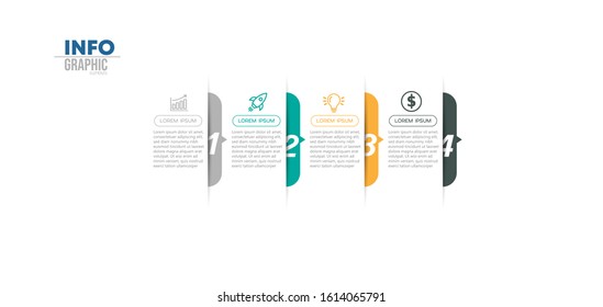 vector illustration Infographic design template with icons and 4 options or steps. Can be used for process, presentations, layout, banner,info graph.