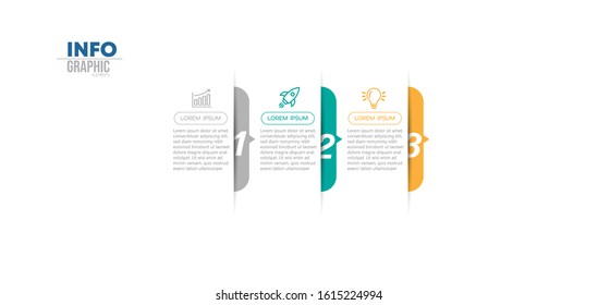 vector illustration Infographic design template with icons and 3 options or steps. Can be used for process, presentations, layout, banner,info graph.