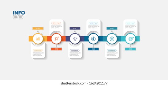 vector illustration Infographic design template with icons and 6 options or steps. Can be used for process, presentations, layout, banner,info graph.