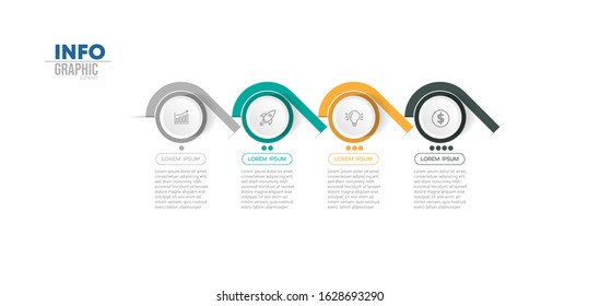 vector illustration Infographic design template with icons and 5 options or steps. Can be used for process, presentations, layout, banner,info graph.