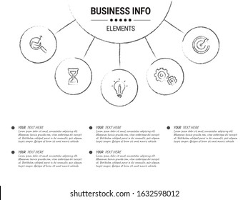 vector illustration Infographic design template with icons and 3, 4, 5, 6 options or steps. Can be used for process, presentations, layout, banner,info graph.