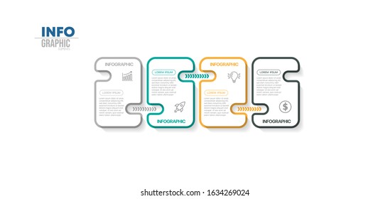 vector illustration Infographic design template with icons and 4 options or steps. Can be used for process, presentations, layout, banner,info graph.