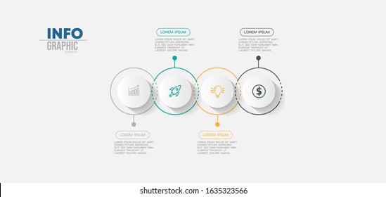 vector illustration Infographic design template with icons and 4 options or steps. Can be used for process, presentations, layout, banner,info graph.