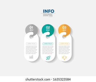 vector illustration Infographic design template with icons and 3 options or steps. Can be used for process, presentations, layout, banner,info graph.