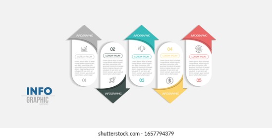 vector illustration Infographic design template with icons and 5 options or steps. Can be used for process, presentations, layout, banner,info graph.