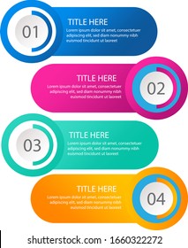 vector illustration Infographic design template with icons and 4 options or steps. Can be used for process, presentations, layout, banner,info graph.