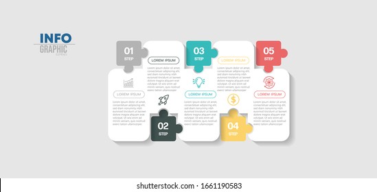 vector illustration Infographic design template with icons and 5 options or steps. Can be used for process, presentations, layout, banner,info graph.