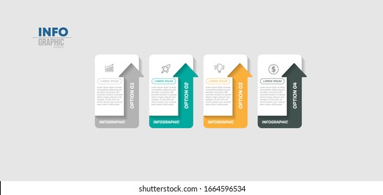 vector illustration Infographic design template with icons and 4 options or steps. Can be used for process, presentations, layout, banner,info graph.