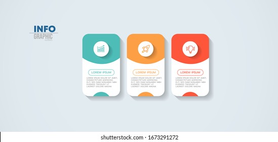 vector illustration Infographic design template with icons and 3 options or steps. Can be used for process, presentations, layout, banner,info graph.