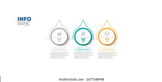 vector illustration Infographic design template with icons and 3 options or steps. Can be used for process, presentations, layout, banner,info graph.
