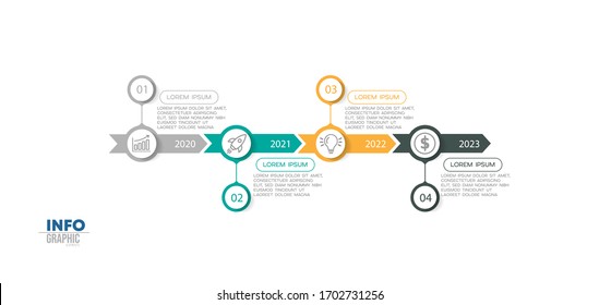 vector illustration Infographic design template with icons and 4 options or steps. Can be used for process, presentations, layout, banner,info graph.