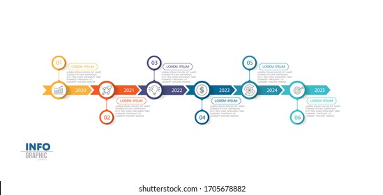 vector illustration Infographic design template with icons and 6 options or steps. Can be used for process, presentations, layout, banner,info graph.