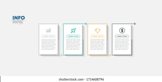 vector illustration Infographic design template with icons and 4 options or steps. Can be used for process, presentations, layout, banner,info graph.