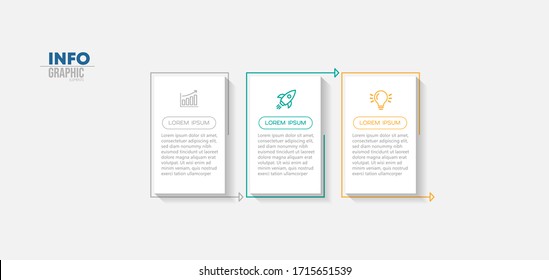 vector illustration Infographic design template with icons and 3 options or steps. Can be used for process, presentations, layout, banner,info graph.