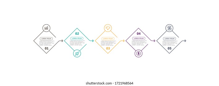 vector illustration Infographic design template with icons and 5 options or steps. Can be used for process, presentations, layout, banner,info graph.