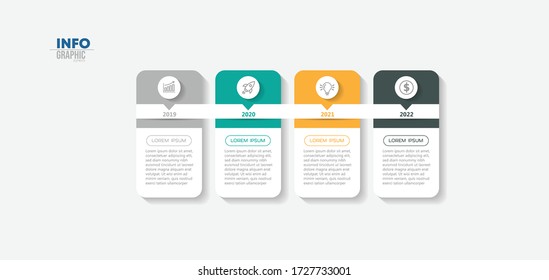 vector illustration Infographic design template with icons and 4 options or steps. Can be used for process, presentations, layout, banner,info graph.